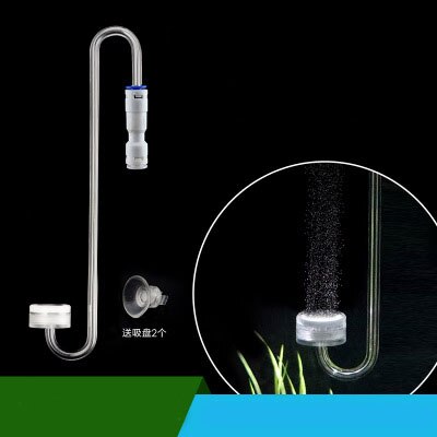 Hang on hook CO2 atomizer diffuser mini nano atomizer arcylic plastic super silm bubble counter aquarium water plant fish tank: Plat S size / 20cm length