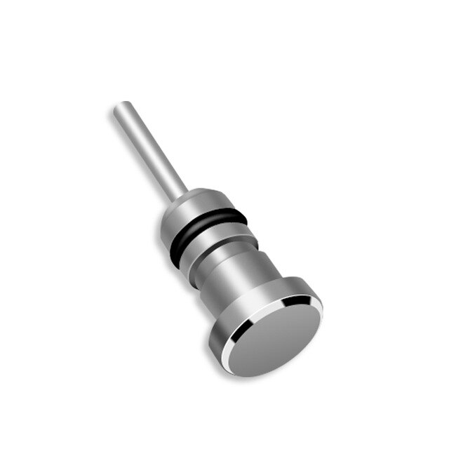 Fone de ouvido plugue de poeira 3.5mm, fone de ouvido entrada aux interface anti-telemóvel pino de cartão retrieve para apple iphone 5 6 computador portátil plus, pc: grey