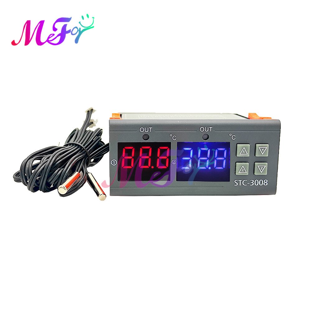 Digital termostat 220v stc -1000 3000 3008 3018 3028 temperatur fuktighetsregulator omkopplare humidistat termometer hygrometer