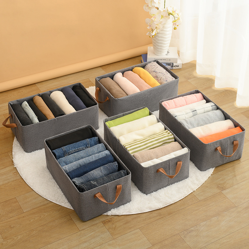 Kleidung Veranstalter Hosen Kleidung Jeans Aufbewahrung sbox Spielzeug Snacks Kleinigkeiten Veranstalter multifunktion Ale Kosmetik Falt stoff Kasten