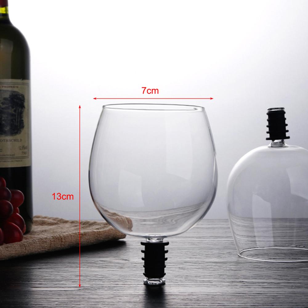 Creatieve Stemless Rode Wijn Glas Rechte Drinken Champagne Vodka Whisky Swig Cup Fles Wijn Stop Drinkware Bar Accessorie