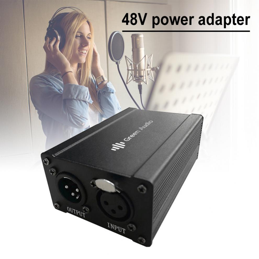 USB 48V Microphone Phantom Power Supply for BM-800 Studio Recording Audio Adapter Karaoke Condenser Microphone Phantom Power