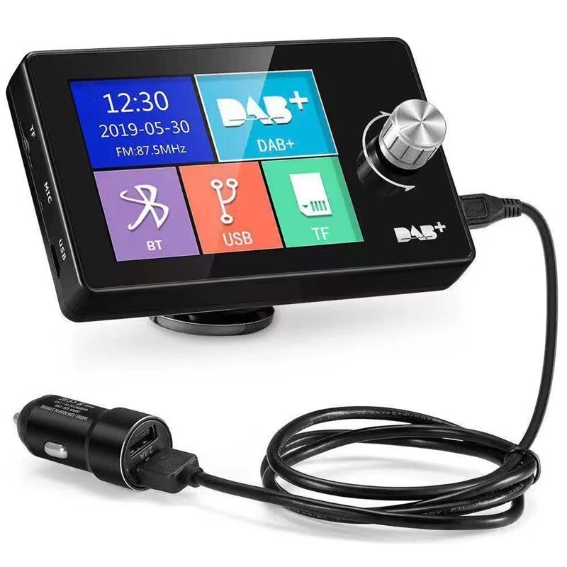 Digital Broadcast DAB+ Car Radio Receiver Aux Output Color Screen Bluetooth Music Player Hands-Free Video Display Multifunction