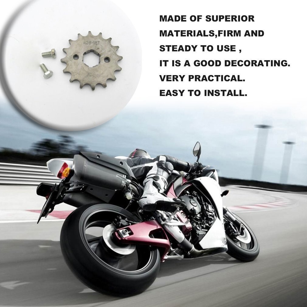 Sprocket Front 428-16t 20mm Motorcycle Atv Dirtbike Motorcycle Drive Sprocket 16 Tooth Front Sprocket Inner Diameter 20mm