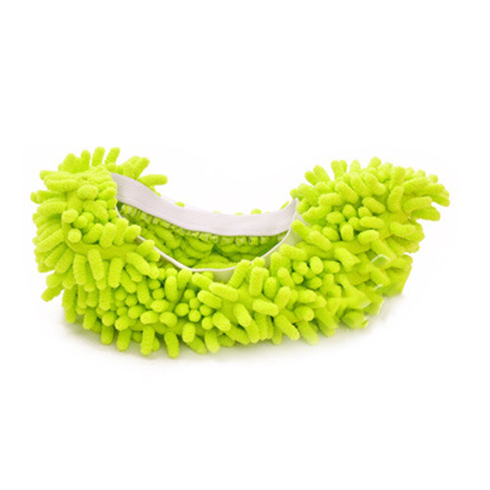 1PC Dust Mop Slipper House Cleaner Lazy Floor Dusting Cleaning Foot Shoe Cover Mops Slipper JAN88: Green