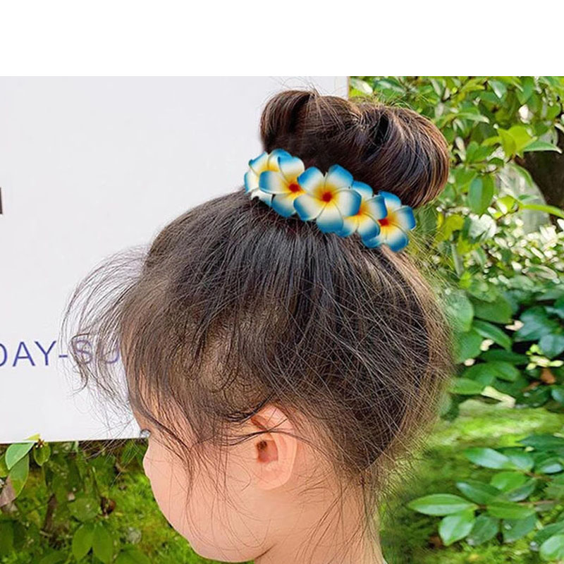 Bandeau de cheveux pour filles, couronne de fleurs PlumBR, bandeau magique pour chignon, frangipanier, guirxiété de cheveux, mariage, 11 couleurs, , 2 pièces