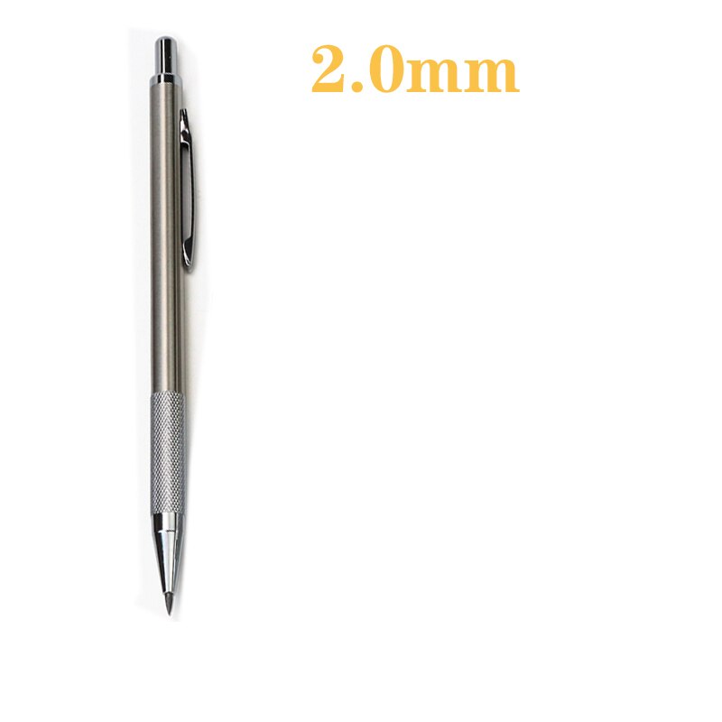 Metal Mechanical Pencil With Constant Core 0.5 0.7 0.9 1.3 2.0 Mm For Primary School Students business people: 1 pencil 2.0mm