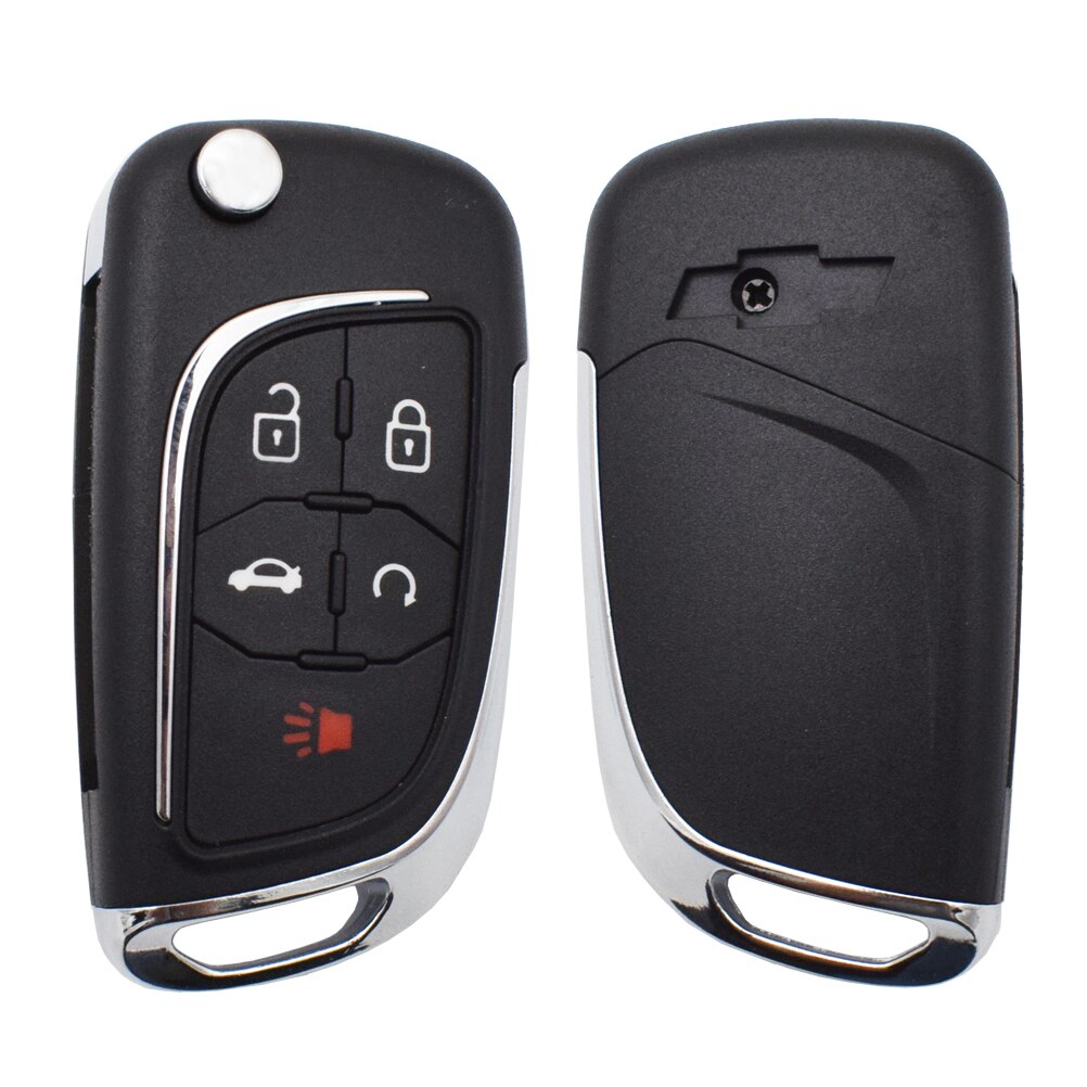 Plegable, abatible clave funda carcasa Fob 5 botones modificados Control remoto para Chevrolet Malibu Equinox Cruze Sonic Camaro
