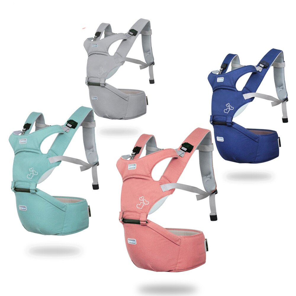 Assento do quadril do portador de bebê multifunction para o bebê de 3-36 meses, 6-em-1 maneiras de transportar, todas as estações, perfeito para caminhadas shopping travelli