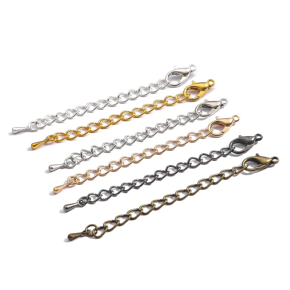 10Pcs 6 Colors Necklace Extender Bracelet Extender Extension Tails DIY Craft Jewelry Finding Making Matching Connectors