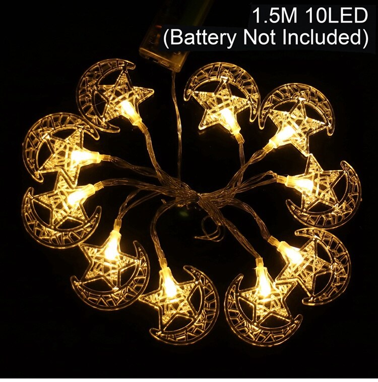 Moon Star EID Mubarak LED String Fairy Light Ramad... – Vicedeal