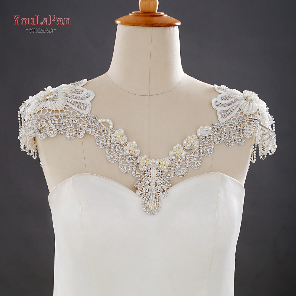 YouLaPan G12 Beading Wedding Bolero Luxury Short Appliques diamond Wedding Wrap Jacket for Evening Prom Wedding Accessories
