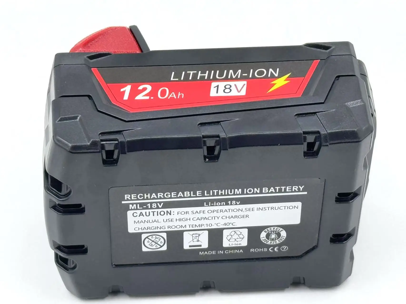 Akumulator do elektronarzędzi Milwaukee M18, Milwaukee 18V，BR, XC, 18V, 12000mAh M18B5, 48-11-1860, wbudowany akumulator 18650