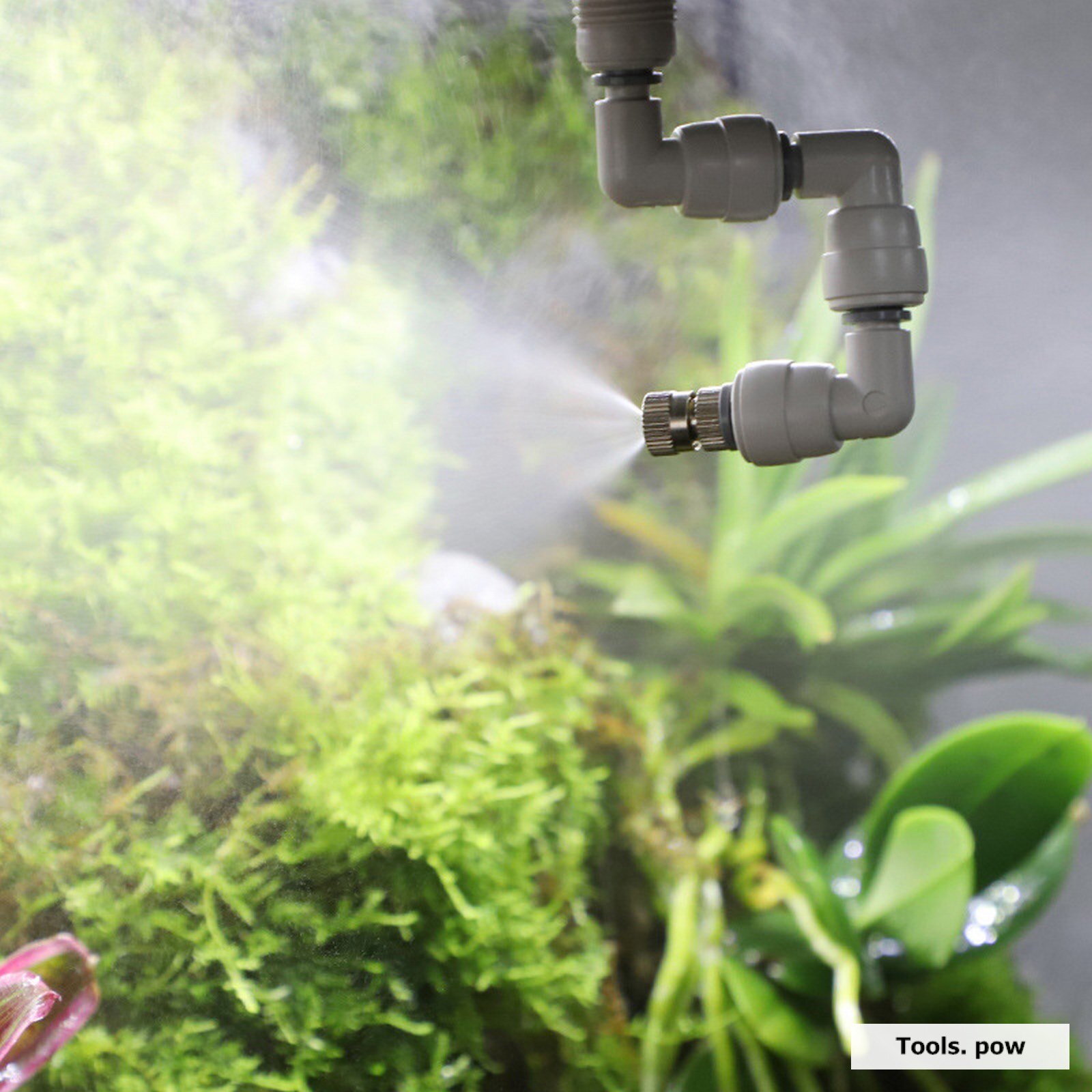 Reptile Humidifier, Rain forest Eco-tank Spray Humidifier System Atomizer to Simulate Rainfall Automatic Watering Device Nozzle