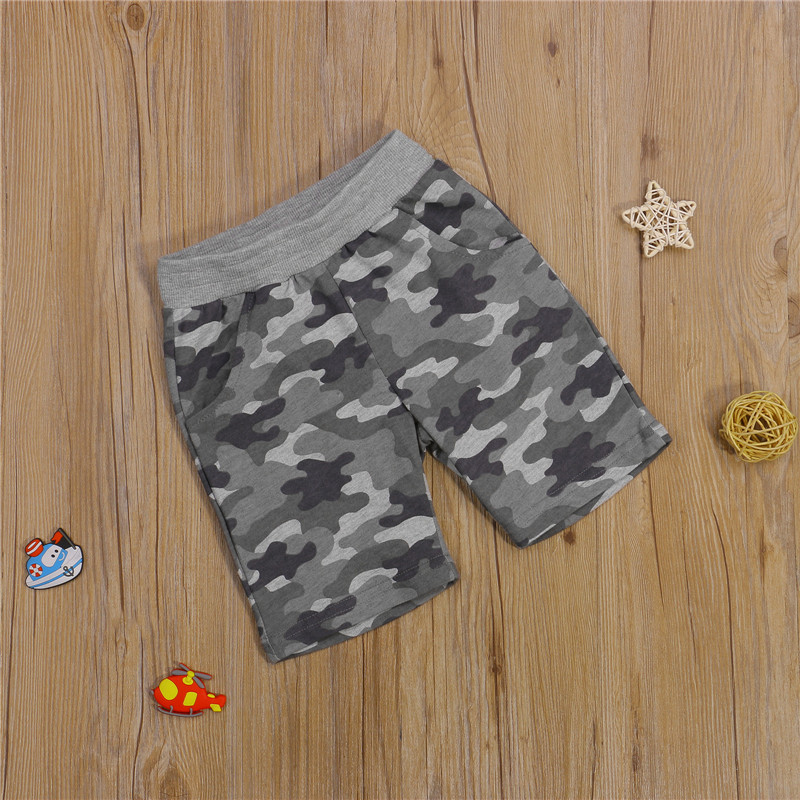 1-10 anni pantaloncini mimetici per bambini pantaloni a vita alta elastici con tasche pantaloni da autunno estivi con stampa mimetica per bambini