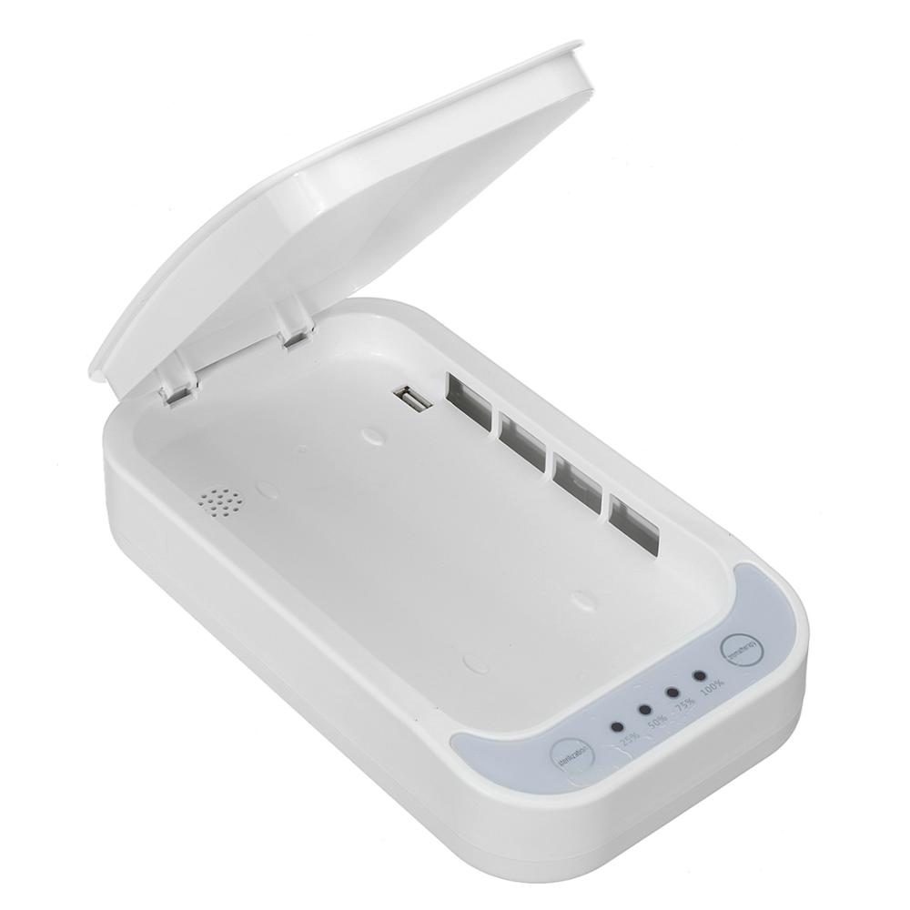 5V UV Mobile Phone Disinfection Box Face Mask Phone Cleaner Personal Disinfection Cabinet Wireless Charging