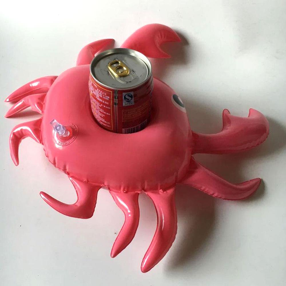 Support gonflable de verre en PVC crabe | Tapis pour tasse, pratique d'été, fête de natation, décoration hawaïenne