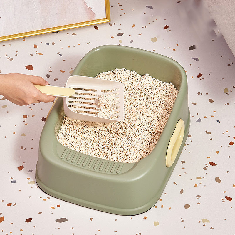 Cat Clean Up Products Plastic Large Space Spray Proof Cat Toilet Box Cat Litter Box Sandbox
