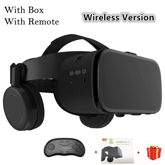 Bobo Vr Z6 Draadloze Bluetooth 3D Bril Virtual Reality Voor Smartphone Meeslepende Stereo Vr Headset Karton Voor Iphone Android