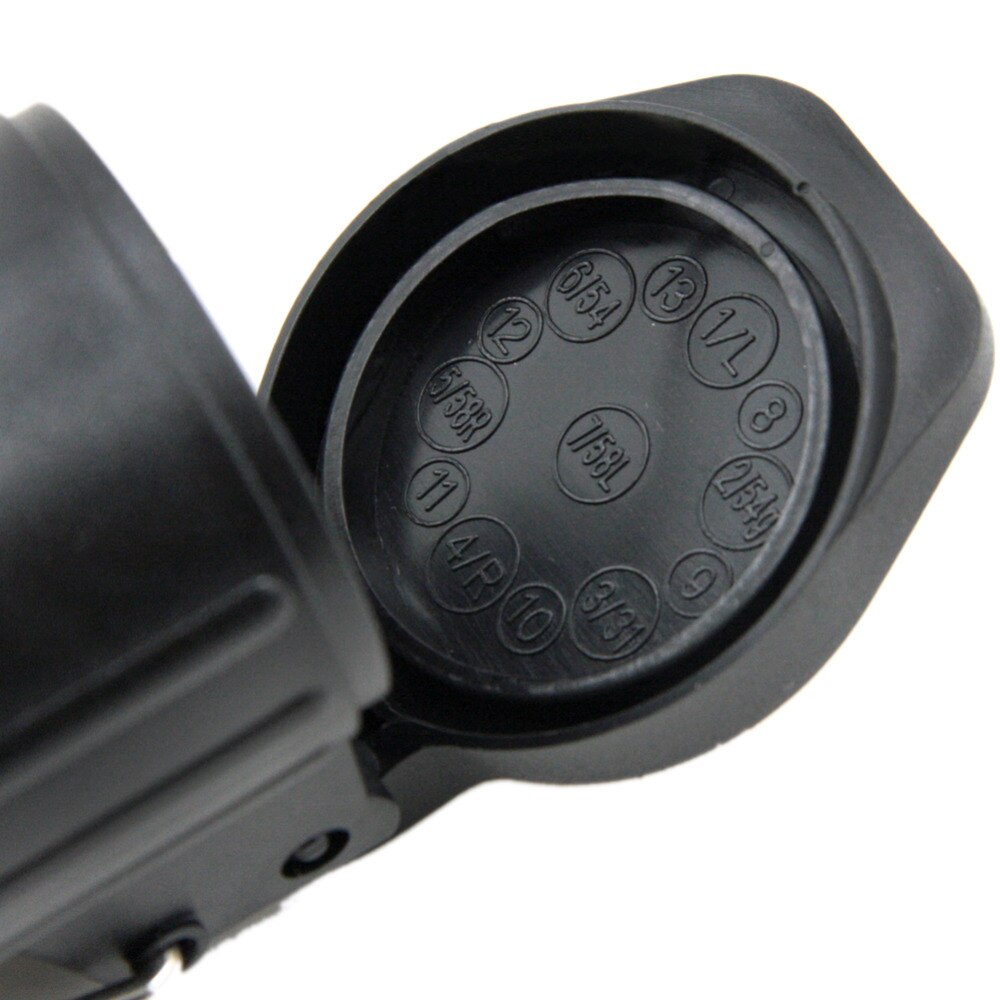 Tirol 13-Pin Trailer Socket Black frosted materials 13-Pole Trailer Socket 12V Tow bar Towing Socket Vehicle End T21223b