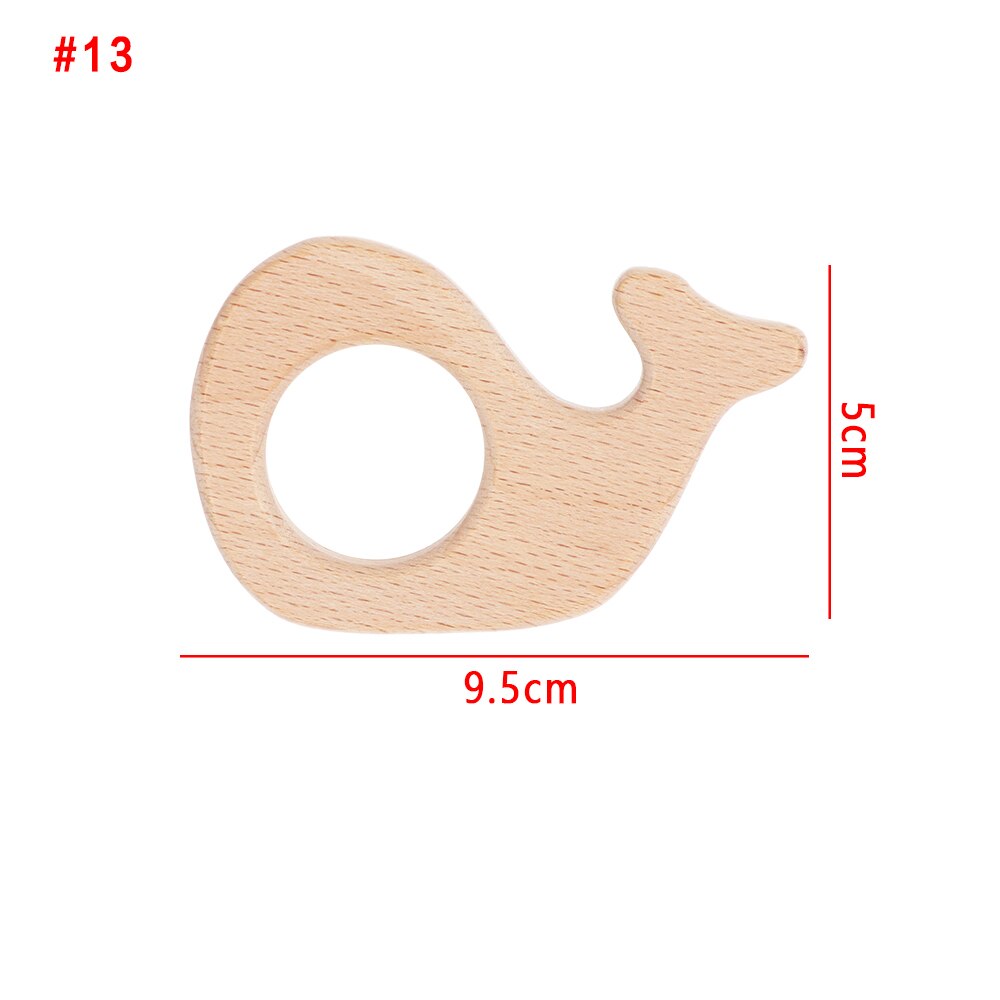1 Pc Diy Verpleging Hout Hanger Kinderziektes Speelgoed Baby Leuke Dierlijke Vorm Food Grade Materialen Biologische Chew Zuigeling Tanden speelgoed: 13