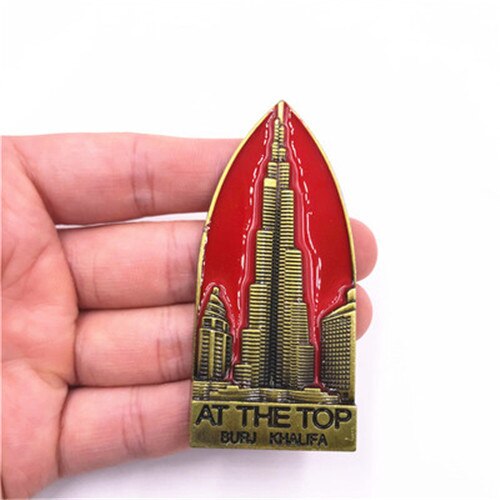 Dubai panoramic view metal refrigerator magnets Burj Al Arab Hotel alloy khalifa metal stickers travel souvenir: Khalifa1