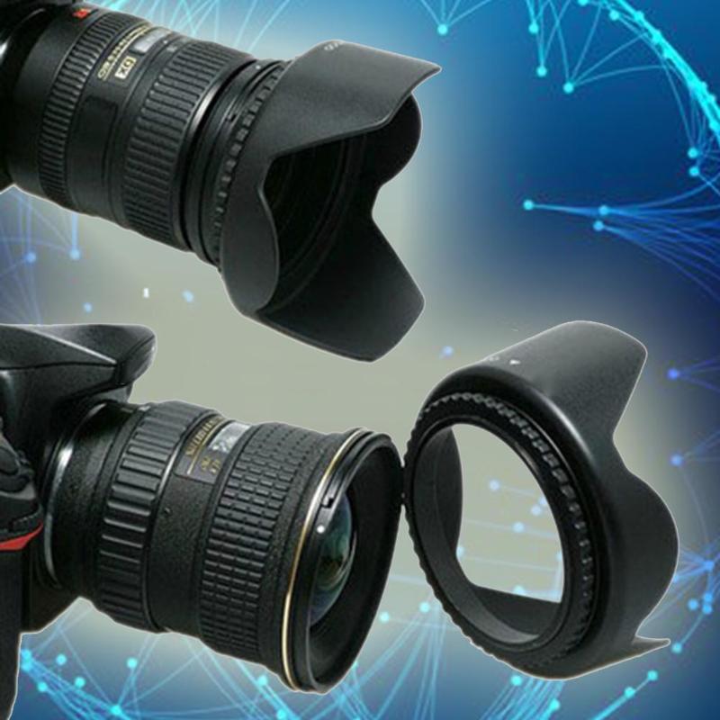 Screw Mount Flower Shape Camera Lens Hood Universal for 52mm Camera Lens