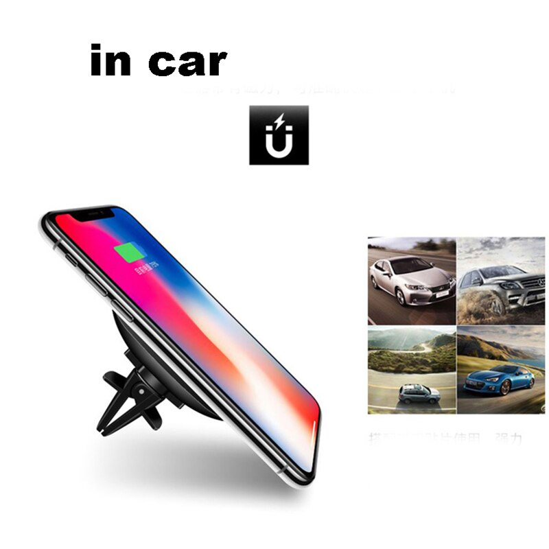 360 Degree Rotation Car Magnetic Wireless Charger Stand for iPhone Huawei Xiaomi Samsung Smartphone Qi Wireless Fast Car Charger