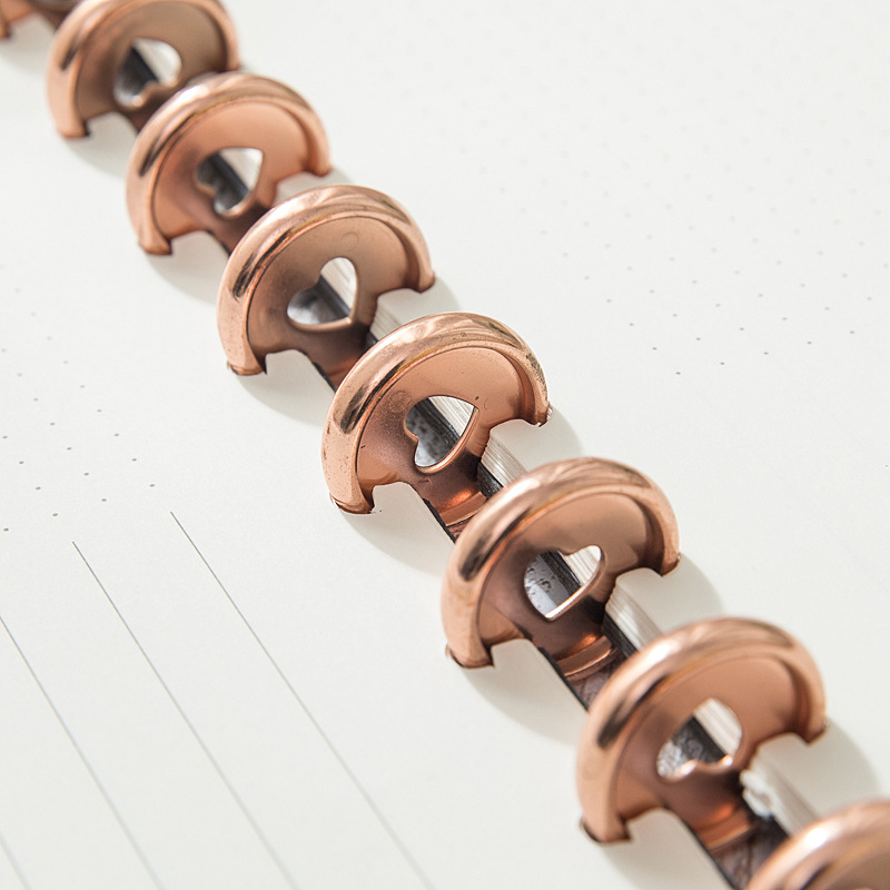 10Pcs Colorful Plastic Disc Binding Ring Loose Leaf T Mushroom Hole Arc Binding Book Rings for DIY Notebook Binder Office Supply