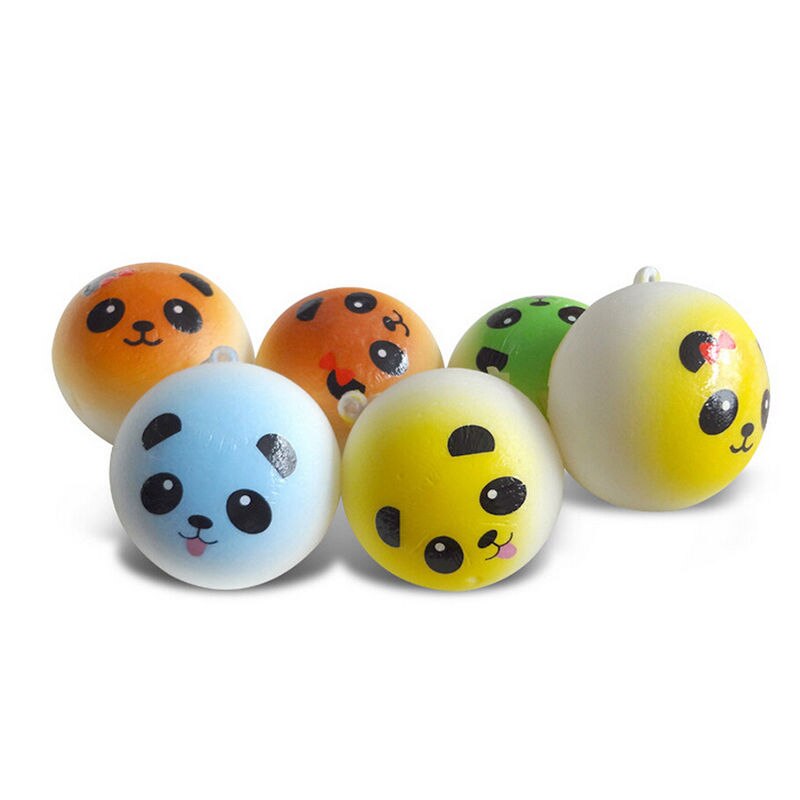 Leuke Cartoon Gezicht Squishy Panda Broodjes Panda Squishies Super Langzaam Stijgende Vruchten Geurende Squeeze Stress Relief Speelgoed Brood Simulatio