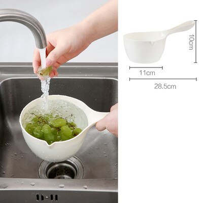 1 Uds cuchara de agua de plástico para cocina cuchara para agua y baño cuchara para agua cuchara para la ducha cuchara de agua utensilios de cocina herramientas: white