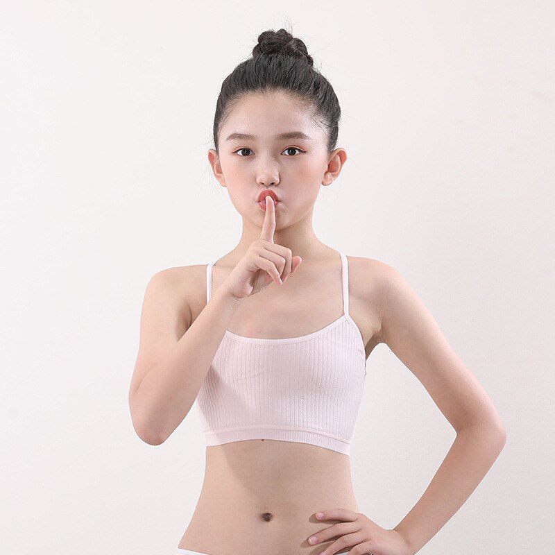 3pcs/lot Girls Training Bras Young Girl Bra Cotton Teenage Underwear for Kids Summer Teens Puberty Clothing Underwear for Girls: 2