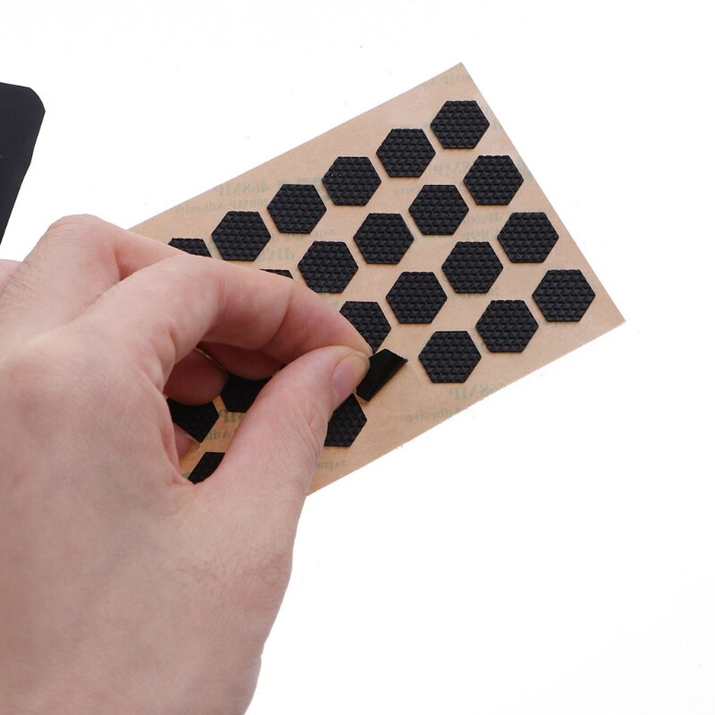 56Pcs/pack DIY Mouse Anti-Slip Grip Tape Sweat Resistant Tape Pads Mouse Side Moisture Wicking Stickers Side Grips Black