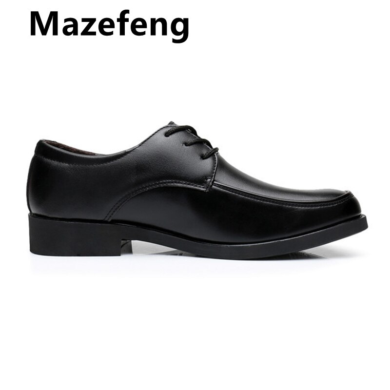 Mazefeng-zapatos formales de cuero para hombre, calzado informal de negocios, de , con punta redonda, transpirables, novedad de