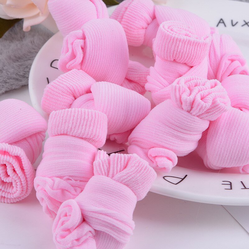 Babys freundlicher unisex Mädchen Jungen Sommer Einfarbig Atmungsaktive Elastische Kurze Einweg Socken: Rosa