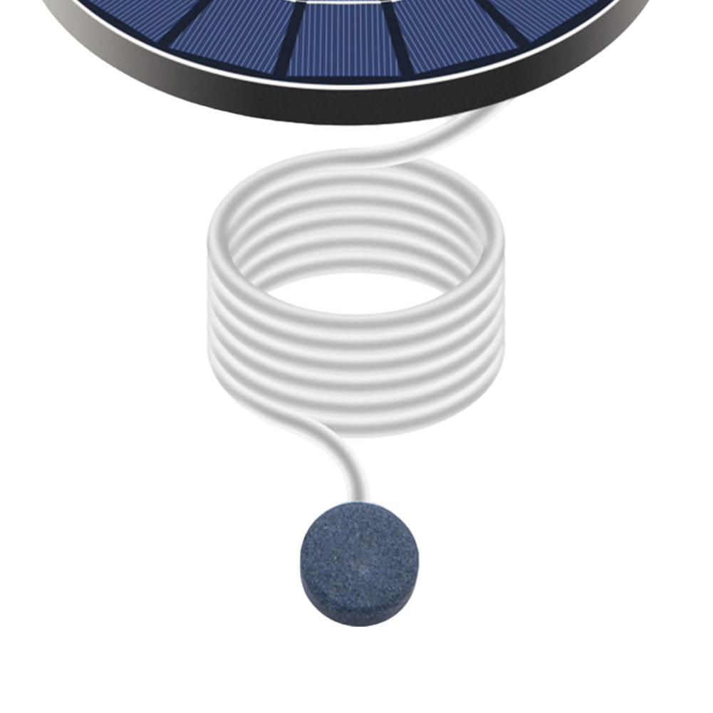 Pływający napowietrzacz do stawu zasilany energią słoneczną, pompa napowietrzająca z wężem powietrznym i kamieniem bąbelkowym do oczka wodnego