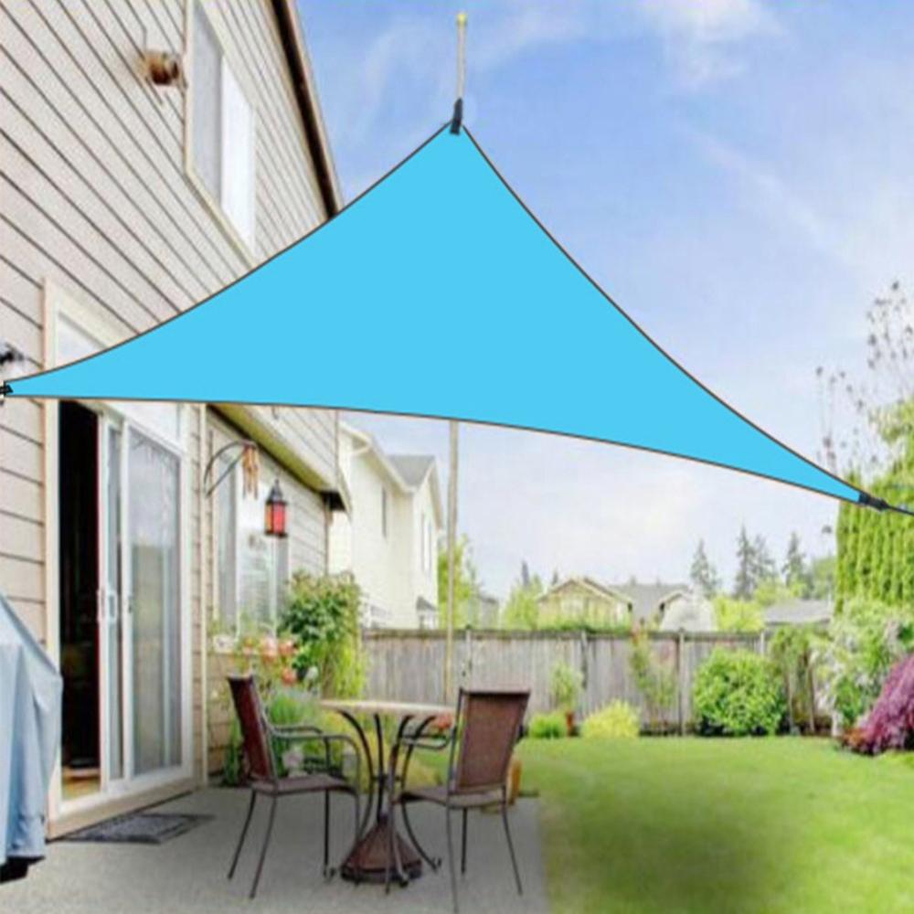 Uv beskyttelse baldakin udendørs skygge trekantet regntæt soltæt fortelt 20 x 20 x 20ft haveartikler til terrasse, børn sandkasse ww: Himmelblå / 20 x 20 x 20ft