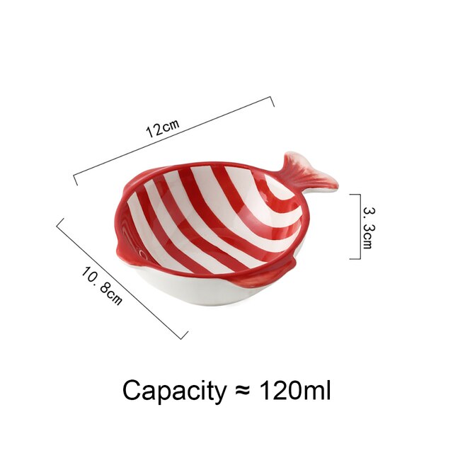 Irregular Fish Shape Ceramic Plate Rectangle Solid Glaze Steaming Fish Tray Porcelain Dinner Plate Household Dish: 5