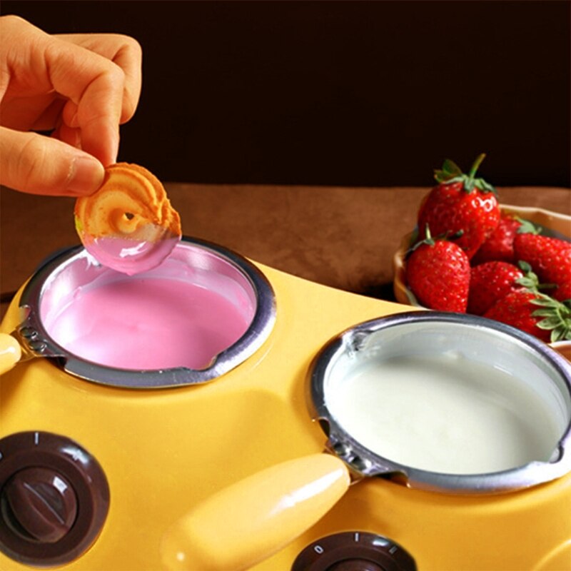 SILVA Schneider Fondue Au Chocolat Électrique SF 430 – 270W, 500 Ml, 4 Fourchettes Inox – Soirée Convivialité Facile