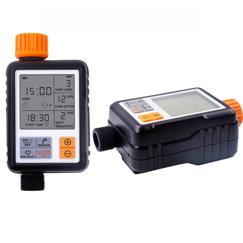 Automatic Programmable Digital Water Timer Large Screen Waterproof For Lawn Watering System Built-in Battery Irrigation Timer
