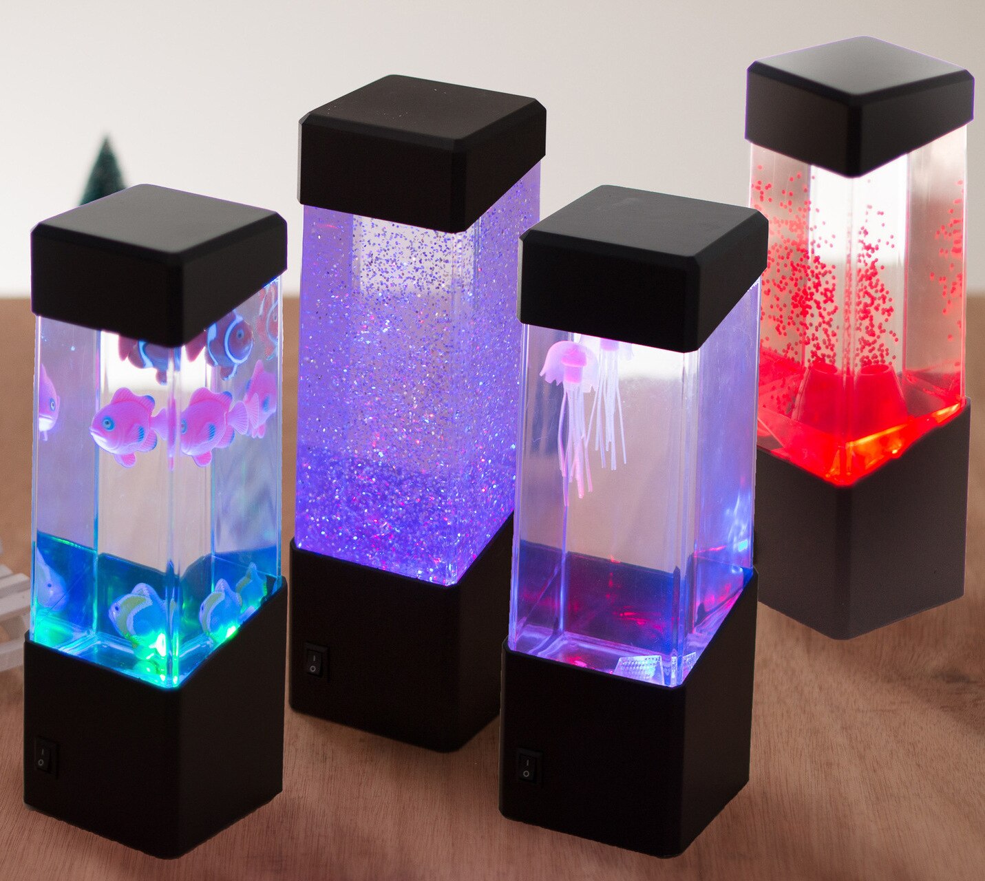 LED Jellyfish Lamp USB/Remote Night Light Color Changing Jellyfish Tank Aquarium Kids Relaxing Mood Fantasy Jellyfish Lamp