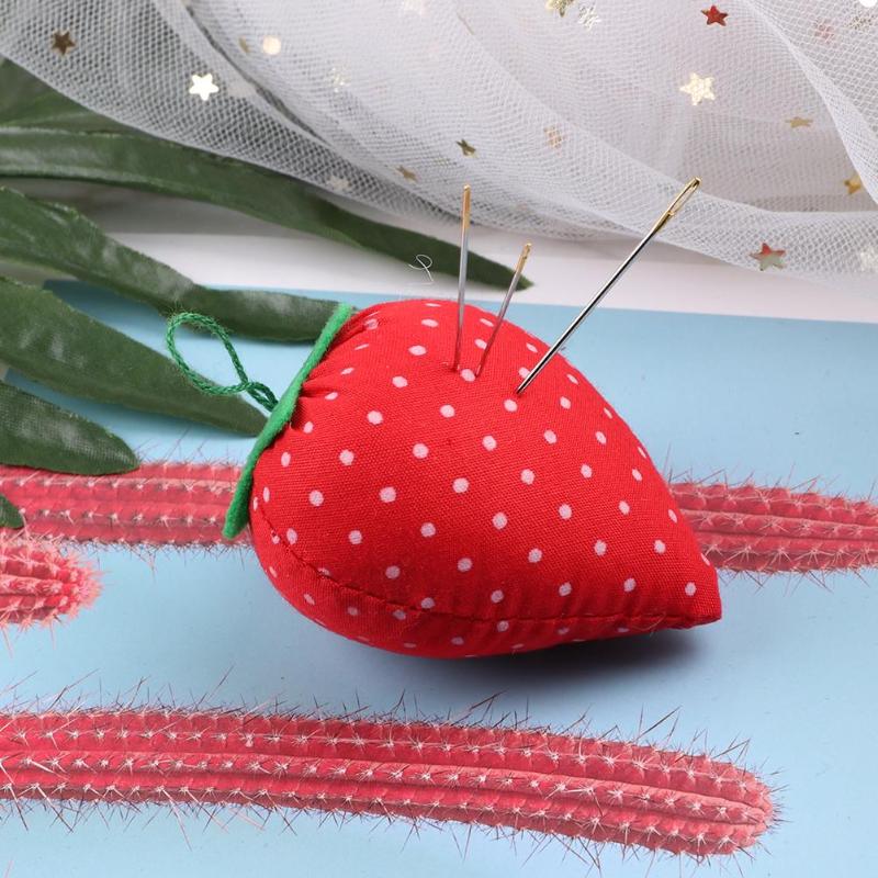 Strawberry Needle Pincushion Cross Stitch Sewing Pin Storage Holder Cushion DIY Apparel Sewing & Fabric Tools