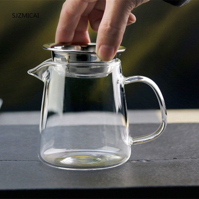 Heat-resisting High Borosilicate Glass Tea Pitcher Tea Set Accessory Clear Glass Fair Mug Chinese Tea Divider Milk Coffee Jug
