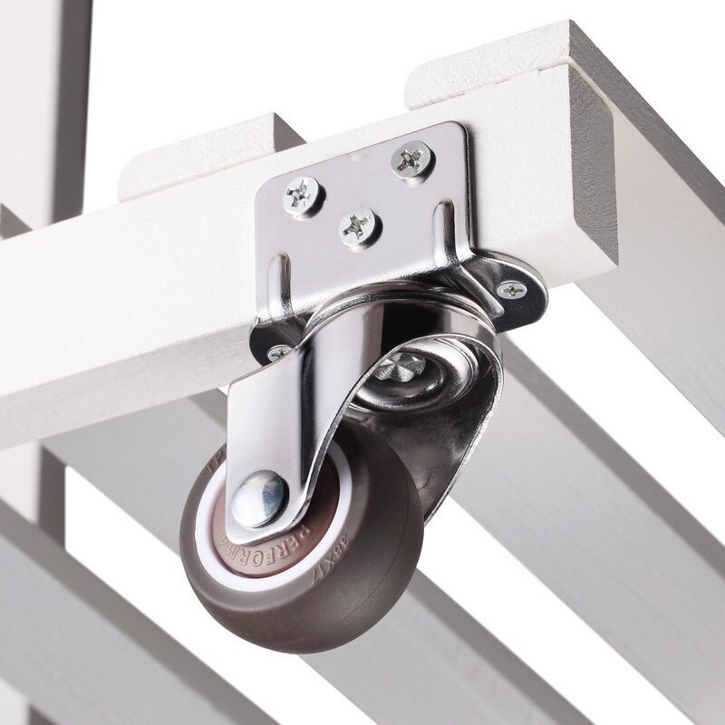 4Pcs Meubelwielen Wielen Zachte Rubber Roller Met Rem Mute Swivel Wielen Voor Moving Meubels Stoel Trolley Baby Wieg bed