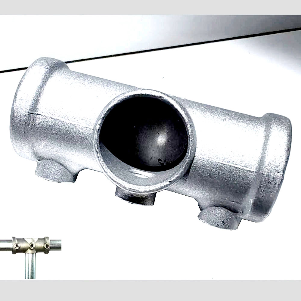 Conector de aleación de aluminio, Base en T de codo, accesorio plano tridimensional, sujetador de conexión, piezas de estante de tubo de acero de 20mm: Naranja
