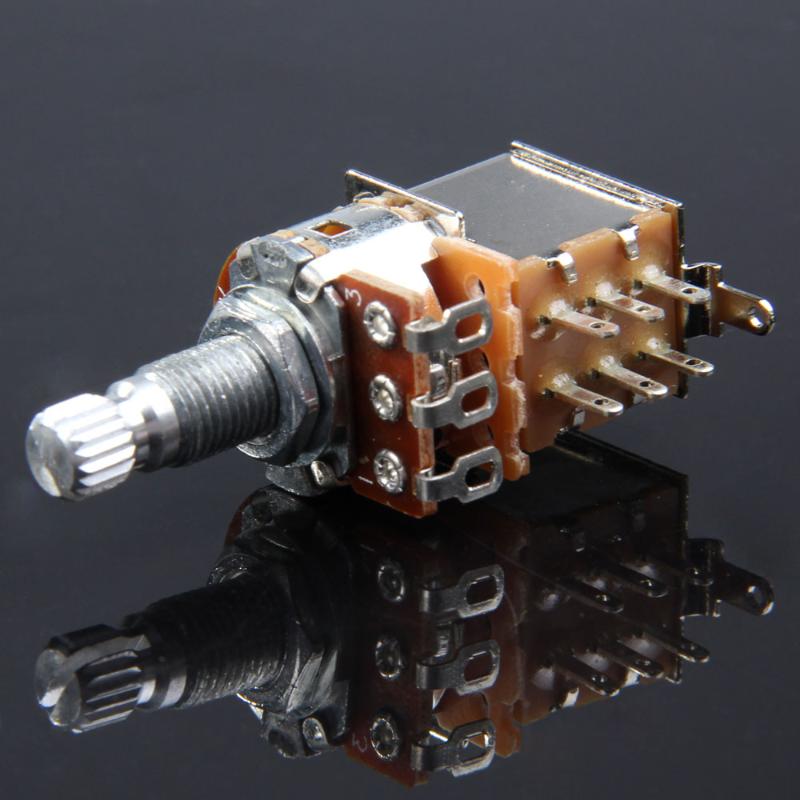 A500K B500K A250K B250K Push Pull Guitar Control Pot Volume Potentiometer Guitar Parts &amp; Accessories Guitar Switch Knob