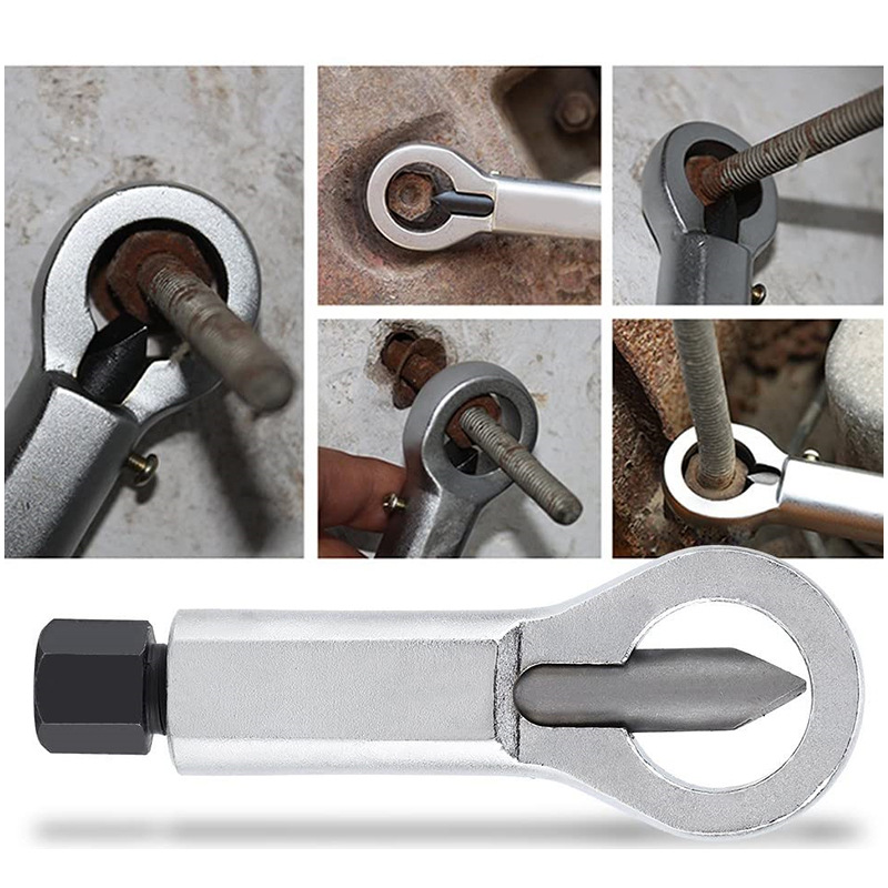 Toolay metalmøtrik splitter krakker manuel tryk rustet korroderet skrue møtrik knækker fjerner udtrækker værktøj 9-12mm/12-16mm