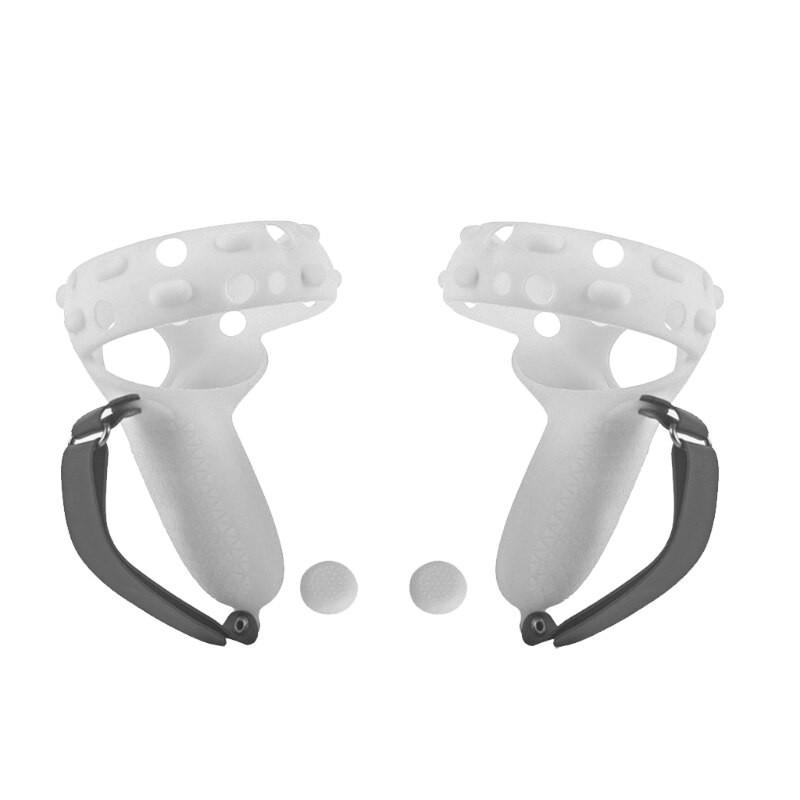 Controller-griffabdeckung + verstellbare handschlaufe + daumenauflage für oculus quest 2 vr