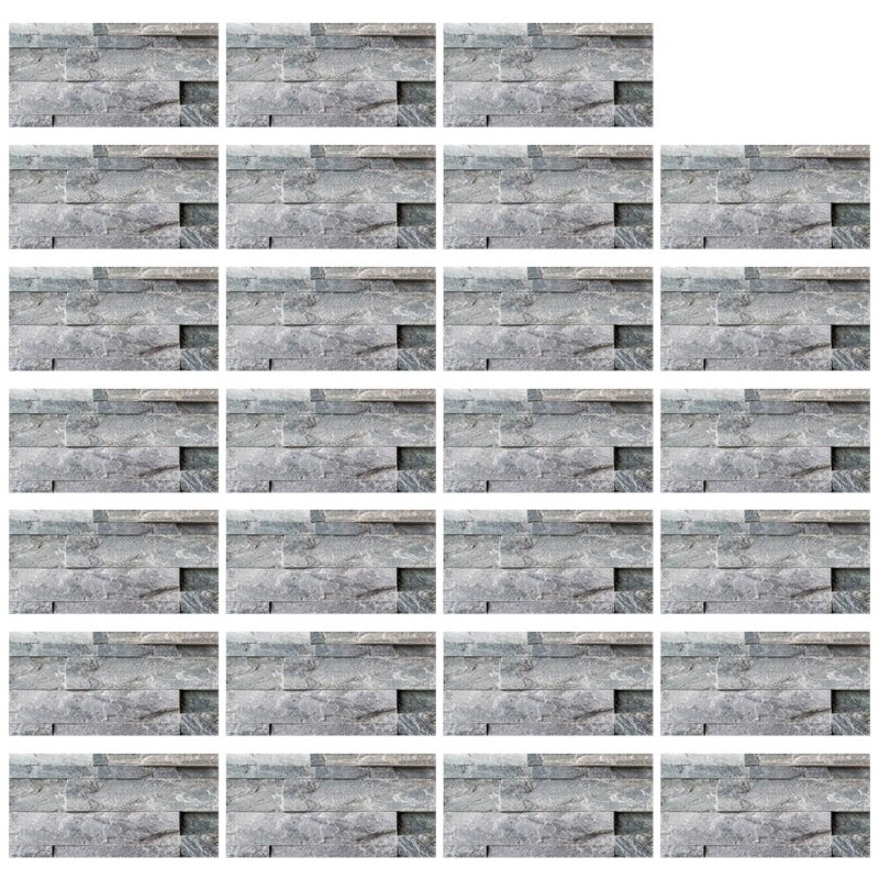 27pcs Imitation Marble Brick Tile Stickers DIY Self Adhesive Kitchen Floor Wall Sticker Bathroom Home Decoration 20x10cm