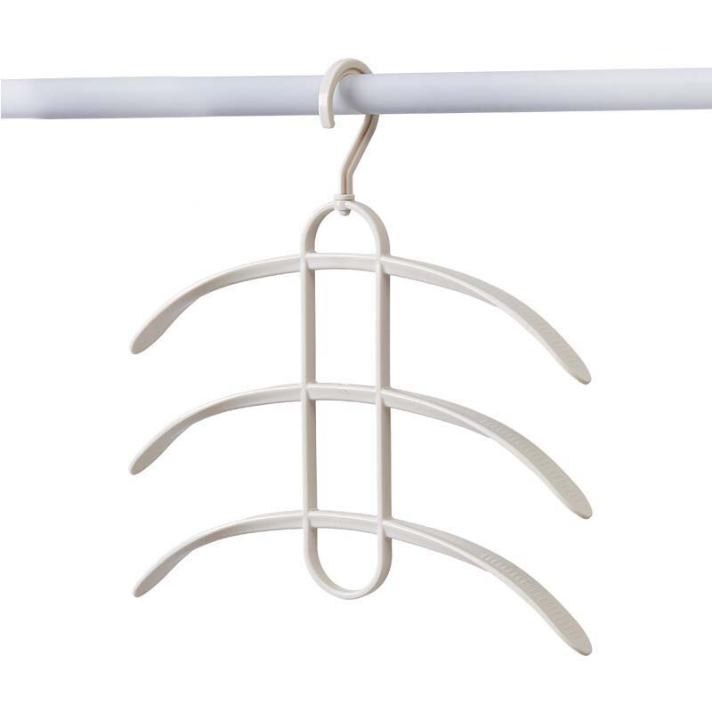 Multilayer Fish Bone Shape Stainless Steel Clothing Storage Racks Clothes Hanger Storage Holder Wardrobe Laundry Drying Rack